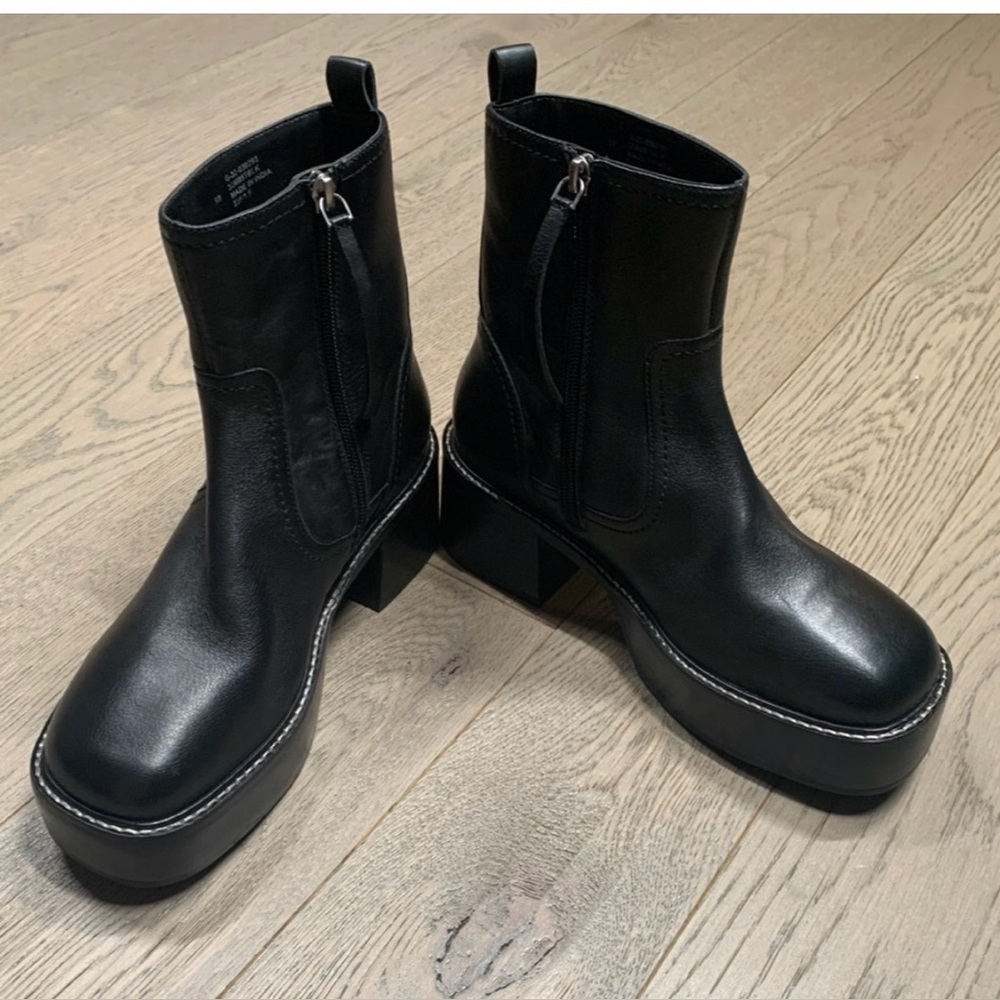 Leather Platform Boots